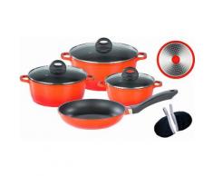 GSW Kochtopf-Set, Aluguss, Induktion, 9 Teile, »GOURMET ORANGE SHADOW«, orange, Unisex, orange/schwarz