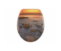 WENKO WC-Sitz Stone Shore, bunt, Mehrfarbig