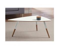 andas Design Couchtisch »stick« mit Chromdetail an den Beinen, braun, walnut Laminat
