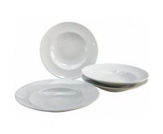 CreaTable Pastateller, Porzellan, 2 Größen (4tlg.), weiß, Unisex, weiß
