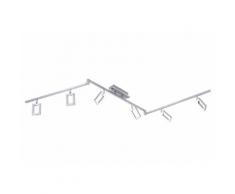 Paul Neuhaus LED-Deckenleuchte, 6flg., »INIGO«, silberfarben, Unisex, Metall, stahlfarben