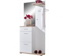 Kompaktgarderobe »Top«, weiß, weiß / Absetzungen: Sonoma-Eichefb.