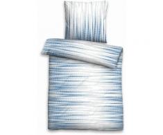 Bettwäsche, Biberna, »Lorey«, mit Kachel Muster, blau, blau