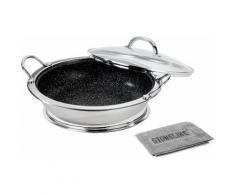 STONELINE® Servierpfanne, Edelstahl, Induktion, silberfarben, Unisex, silberfarben, schwarz