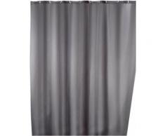WENKO Duschvorhang Uni, 180/200 cm, waschbar, grau, Grau