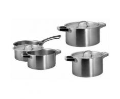 CARL SCHMIDT SOHN Kochtopf-Set, Edelstahl, 7 Teile, Induktionsgeeignet, »KAISERSTUHL«, silberfarben, Unisex, silberfarben