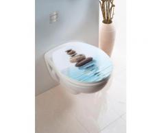 Wenko WC-Sitz Hochglanz Acryl Meditation, Absenkautomatik, Fix-Clip Hygiene Befestigung, bunt, Mehrfarbig