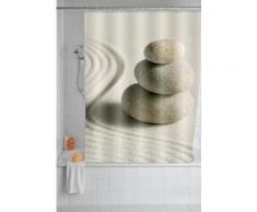 WENKO Duschvorhang Sand & Stone, 180/200 cm, waschbar, bunt, Mehrfarbig