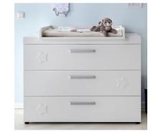 Wickelkommode, Breite 125 cm passend zur Babymöbel Serie »Basel« in weiß matt, weiß, weiß matt