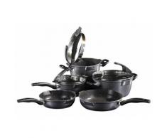 SET: Kochtopf-Set, STONELINE® Future (8tlg.), Aluguss, Induktion, silberfarben, Unisex, schwarz