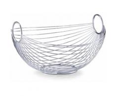 Zeller Present Obstkorb, oval, 28 x 25,5 x 16 cm, silberfarben, Unisex, silberfarben
