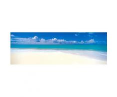 Home affaire Fototapete »Deserted Beach«, 368/127 cm, bunt, blau/weiß/braun