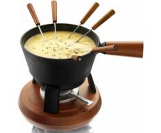 BOSKA Holland Fondue-Set, 1 Liter, »PRO«, schwarz, Unisex, schwarz/Holz, Gusseisen