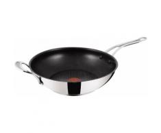 Tefal by Jamie Oliver Wokpfanne, Edelstahl, Induktion, »Premium Inox Induction Wave«, silberfarben, Unisex, außen silberfarben/innen schwarz