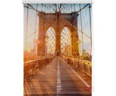 Seitenzugrollo, Lichtblick, »Brooklyn Bridge«, Klemmfix, Kettenzug, Lichtschutz, Fixmaß, ohne Bohren, orange, orange