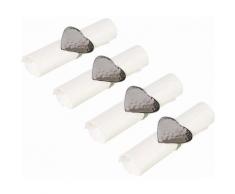 Home affaire Serviettenringe (4er Set), silberfarben, silber