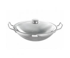 Wok, Schulte-Ufer®, »BO-LANG i«, mit Glasdeckel und Zubehör, silberfarben, Unisex, silberfarben