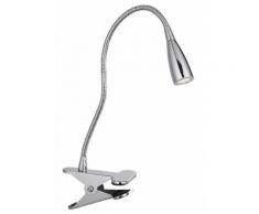 Paul Neuhaus LED-Klemmleuchte, 1flg., »LEVI«, silberfarben, Unisex, Metall mit Flexarm