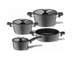 Berndes Kochtopf-Set, Aluminium, Induction, 7-teilig, »BALANCE® INDUCTION«, schwarz, Unisex, schwarz