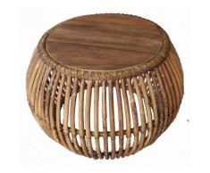 SIT Couchtisch »Rattan Vintage«, Maße (B/T/H): 60/60/45 cm, natur, natur