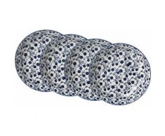 Flirt by R&B Suppenteller, Ø 20,5 cm, Keramik, 4 Teile, »ROYAL SAKURA«, blau, Unisex, weiß/blau