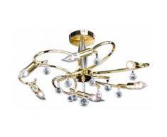 Honsel Leuchten Deckenleuchte, 6flg., »Sala«, goldfarben, Unisex, Metall, messing poliert
