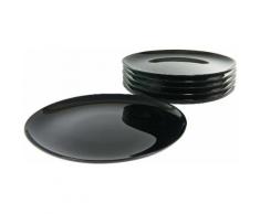 Luminarc Pizzateller, Opalglas (6 Stck.), schwarz, Unisex, schwarz