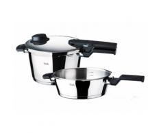 Vitavit comfort Schnellkochtopf-Set, 4,5 + 2,5 Ltr, Fissler, silberfarben, Unisex, silberfarben