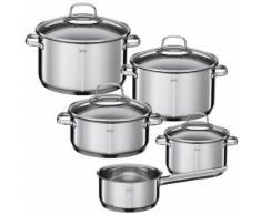 RÖSLE Kochtopf-Set Edelstahl, Induktion, 9 Teile, »ELEGANCE«, silberfarben, Unisex, silberfarben