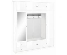 Kompaktgarderobe »Kompakta«, Breite 185 cm, weiß, weiß-weiß Hochglanz