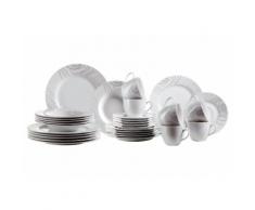 Domestic Kombiservice, Porzellan, »ELISSO« (30-teilig), grau, Unisex