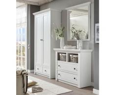 Home affaire 3-tlg. Garderoben-Set «California», Set aus: Kommode, Garderobenschrank und Spiegel, weiß, weiß