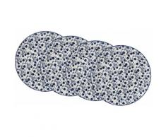 Flirt by R&B Speiseteller, Ø 26,5 cm, Keramik, 4 Teile, »ROYAL SAKURA«, blau, Unisex, weiß/blau