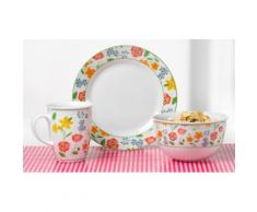 Flirt by R&B Frühstück-Set Porzellan, »Fiorella«, weiß, Unisex, weiß/bunt