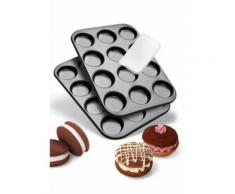Whoopies-Backbleche mit Teigschaber, Zenker, grau, Unisex
