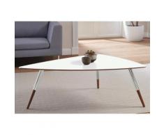 andas Design Couchtisch »stick« mit Chromdetail an den Beinen, braun, walnut Laminat