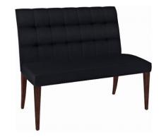 SELVA 2-Sitzer Polsterbank »Eliza« Modell 1397, Massivholzgestell in schokobraun Vintage, schwarz, Kunstleder King DARK