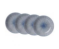 Flirt by R&B Suppenteller, Ø 20,5 cm, Keramik, 4 Teile, »ROYAL MAKOTO«, blau, Unisex, weiß/blau