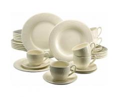 CreaTable Kombiservice, Steingut, »CORA«, natur, Unisex, cremefarben