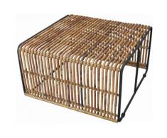 SIT Couchtisch «Rattan Village», Maße 80/80/45 cm, natur, natur