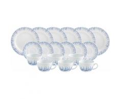 Kahla Kaffeeservice, Porzellan, 18 Teile, »WIR MACHEN BLAU«, blau, Unisex, weiß-blau