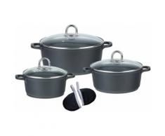 GSW Kochtopf-Set, Aluminium-Guss, Induktion, 6 Teile, »GOURMET PREMIUM«, schwarz, Unisex, anthrazit