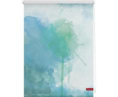 Seitenzugrollo, Lichtblick, »Aquarell«, Klemmfix, Kettenzug, Lichtschutz, Fixmaß, ohne Bohren, blau, blau grün