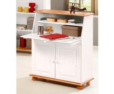 Home affaire Sekretär »Mette«, Breite 82 cm, weiß, weiß/honigfarben