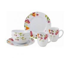 VIVO VILLEROY & BOCH GROUP Frühstücks Set, Porzellan, 6 Teile, »SWEET GARDEN«, bunt, Unisex, weiß/bunt