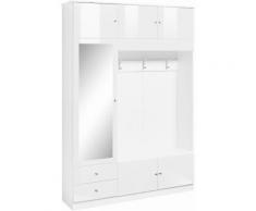 Kompaktgarderobe »Kompakta«, weiß, weiß/weiß Hochglanz