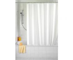 WENKO Anti-Schimmel Duschvorhang Uni, 180/200 cm, waschbar, weiß, Weiß