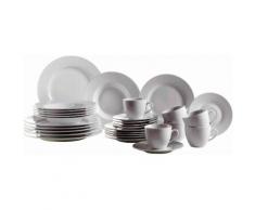 Domestic Kombiservice, Porzellan, »Modesta« (30-teilig), weiß, Unisex, weiß