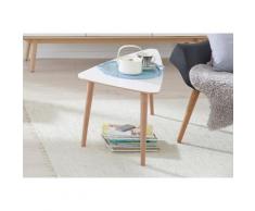 andas Couchtisch »Jib«, white oak massiv, mit segelförmiger Tischplatte, in zwei Höhen, weiß, Laminat weiß