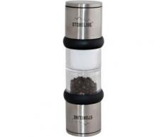 STONELINE® Salz- Pfeffermühle, Edelstahl, silberfarben, silberfarben/transparent/schwarz